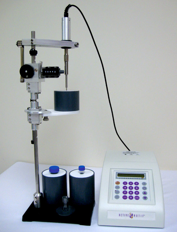 The EpiShear Cooled Sonication Platform in use with the EpiShear Probe Sonicator