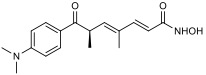 Chemical structure of Trichostatin A.