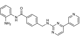 Chemical structure of Mocetinostat.