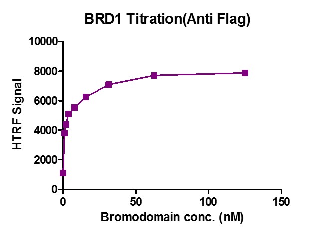 HTRF Assay for BRD1 (556-688) activity.