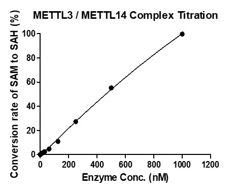 MTase-Glo assay for METTL3 / METTL14 Complex m6A methyltransferase activity