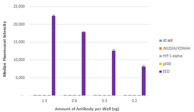 AbFlex<sup>&reg;</sup> EED antibody (rAb) tested by ELISA.