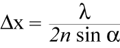 The Abbe Law describes the resolution that is achievable in microscopy