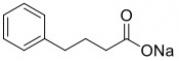 Chemical structure of Sodium phenylbutyrate.
